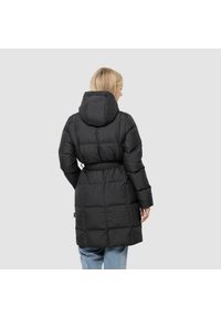 Kurtka uniwersalna damska Jack Wolfskin Frozen Lake. Typ kołnierza: kaptur. Kolor: czarny. Materiał: syntetyk. Długość: długie. Sport: turystyka piesza