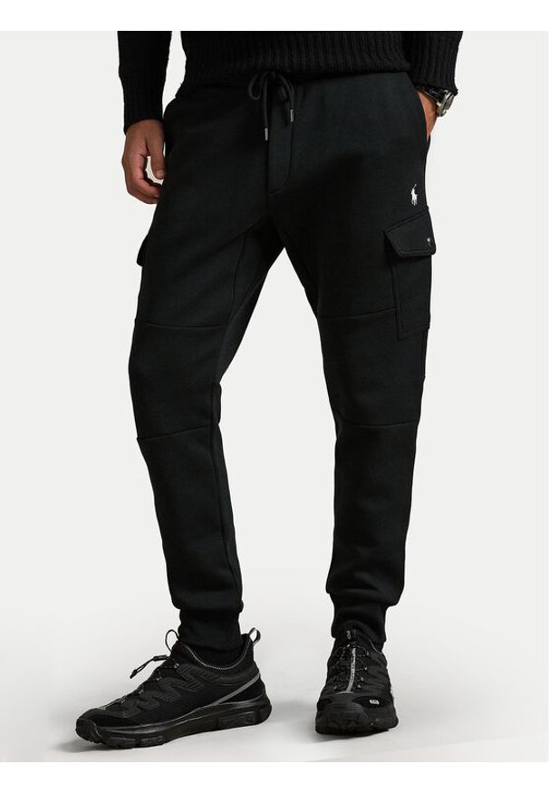 Polo Ralph Lauren Spodnie materiałowe 710980340003 Czarny Regular Fit. Kolor: czarny. Materiał: bawełna