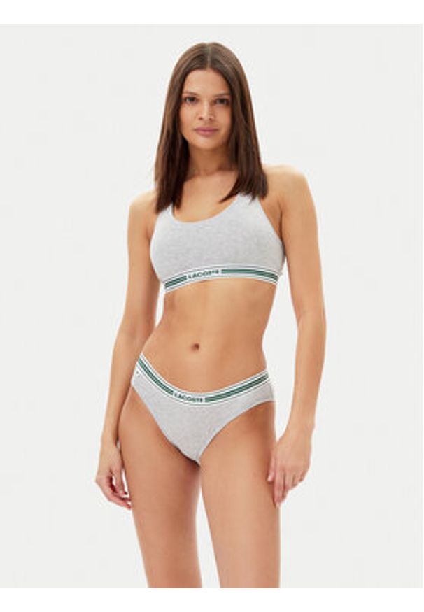 Lacoste Figi klasyczne 8F1333 Szary. Kolor: szary. Materiał: bawełna