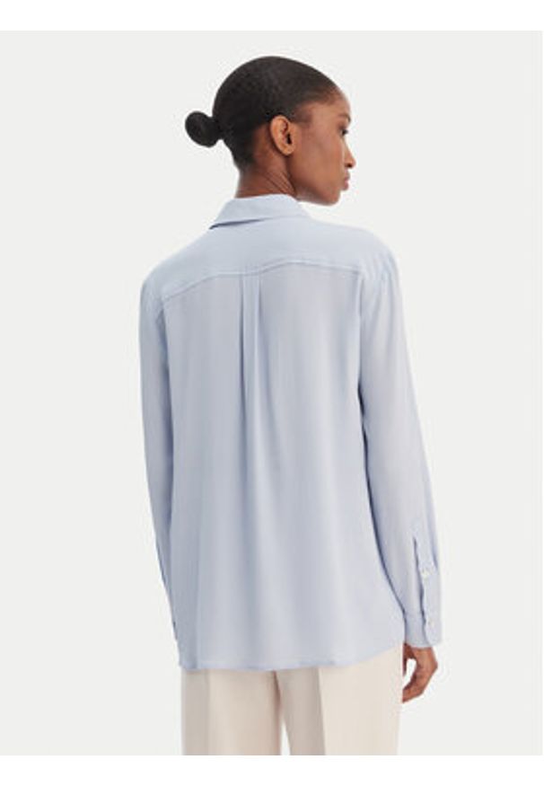 Marella Koszula Febe 2613111051 Błękitny Regular Fit. Kolor: niebieski. Materiał: acetat