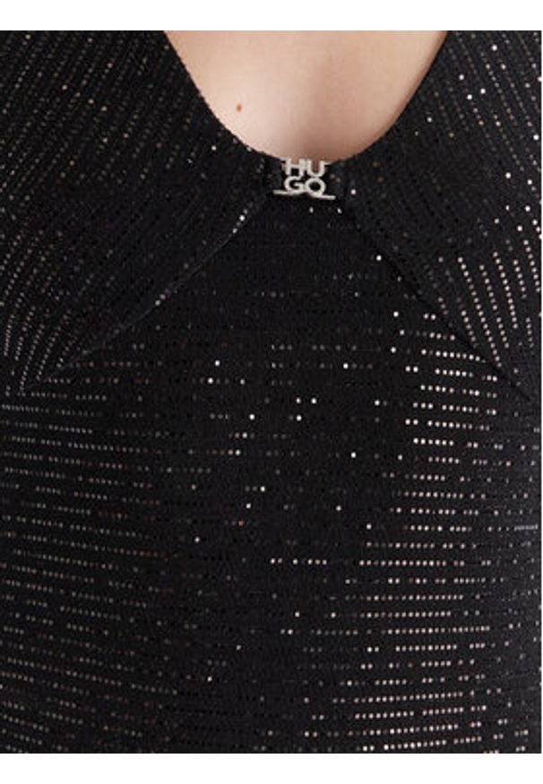 Hugo - HUGO Body Dammery 50546238 Czarny Slim Fit. Kolor: czarny. Materiał: syntetyk