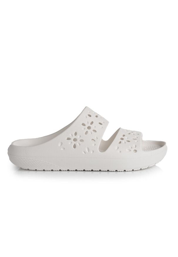 Crocs Klapki Classic Floral Cutout Sandal 210966 Biały. Kolor: biały