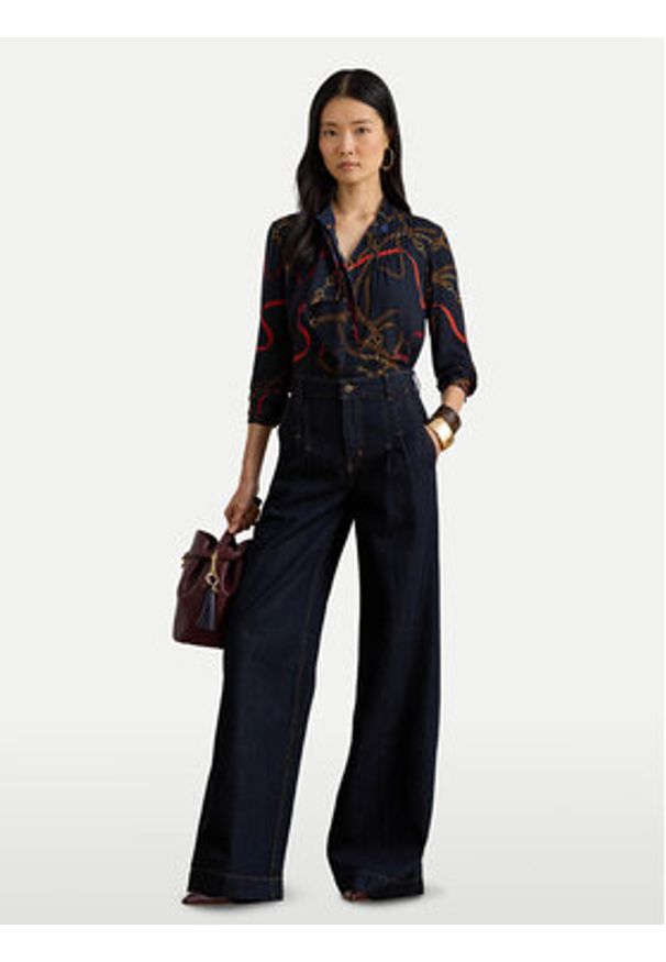 Lauren Ralph Lauren - LAUREN RALPH LAUREN Koszula 200P03553001 Granatowy Regular Fit. Kolor: niebieski. Materiał: syntetyk