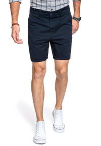 Lee - SPODENKI LEE SLIM CHINO SHORT DARK NAVY L73HLA21. Materiał: materiał #4