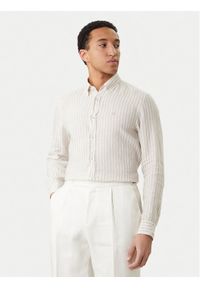 BOSS Koszula H-Liam 50560595 Beżowy Regular Fit. Kolor: beżowy. Materiał: len #1
