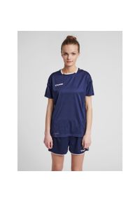 Hummel KOSZULKA DAMSKA T-shirt hmlAUTHENTIC POLY JERSEY WOMAN. Kolor: niebieski. Materiał: jersey. Sport: taniec, joga i pilates