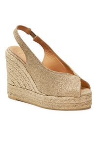 Castañer Espadryle Barbara/8Ed/032 023409 Złoty. Kolor: złoty. Materiał: materiał