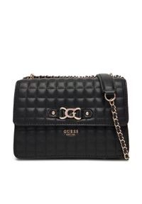 Guess Torebka Nadira HWQG84 24210 Czarny. Kolor: czarny. Materiał: skórzane