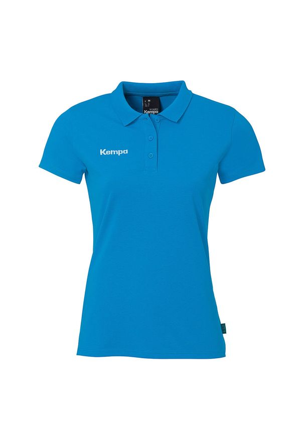 KEMPA - Damska koszulka polo Kempa Classic. Typ kołnierza: polo. Kolor: niebieski, czarny, biały, wielokolorowy. Wzór: haft, napisy