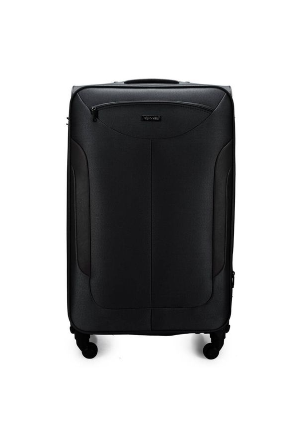 Duża walizka miękka L Solier STL1801 czarny. Kolor: czarny. Materiał: materiał