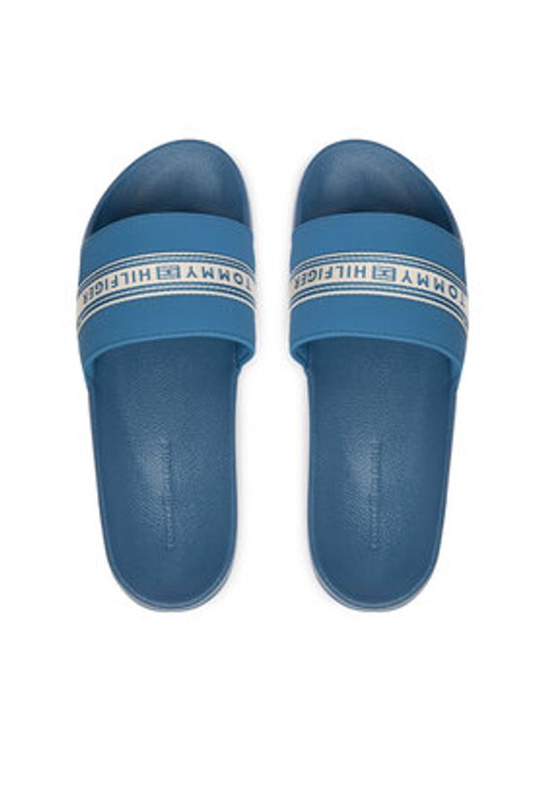 TOMMY HILFIGER - Tommy Hilfiger Klapki Logo Tape Webbing FW0FW09359 Niebieski. Kolor: niebieski. Materiał: syntetyk