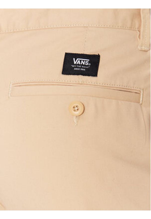 Vans Chinosy Authentic VN0A5FJ8 Beżowy Loose Fit. Kolor: beżowy. Materiał: bawełna, syntetyk
