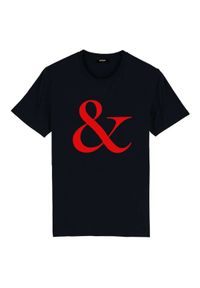 PAPROCKI&BRZOZOWSKI - Czarny t-shirt z czerwonym logo. Kolor: czarny. Materiał: bawełna. Wzór: aplikacja, nadruk #3