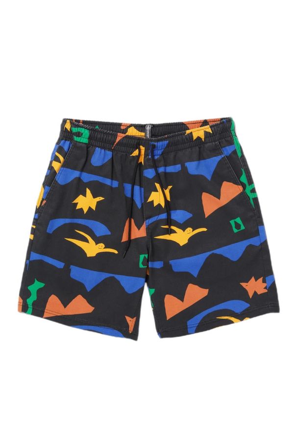 Spodenki kąpielowe męskie Volcom Arthur Longo Ew. Kolor: czarny. Materiał: poliester, bawełna, elastan. Styl: sportowy