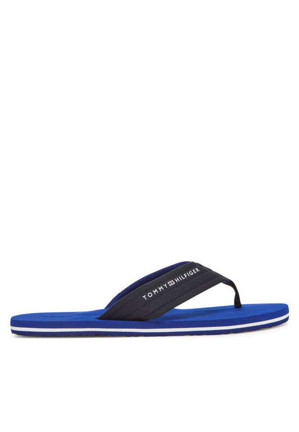 TOMMY HILFIGER - Tommy Hilfiger Japonki Nyc Beach Sandal FM0FM05437 Granatowy. Kolor: niebieski. Materiał: materiał