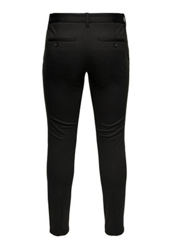 Only & Sons Chinosy Mark 22010209 Czarny Slim Fit. Kolor: czarny. Materiał: syntetyk