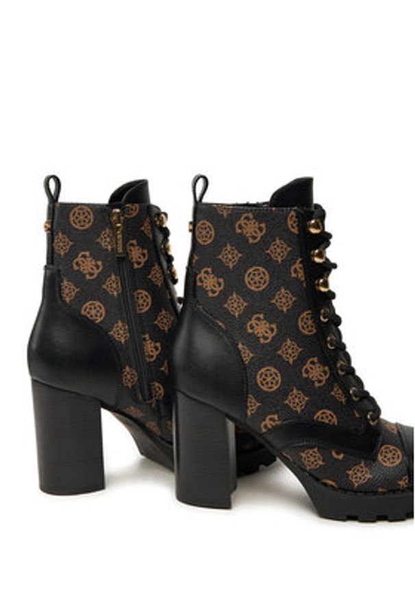Guess Botki FL8NYD FAL10 Czarny. Kolor: czarny. Materiał: skóra