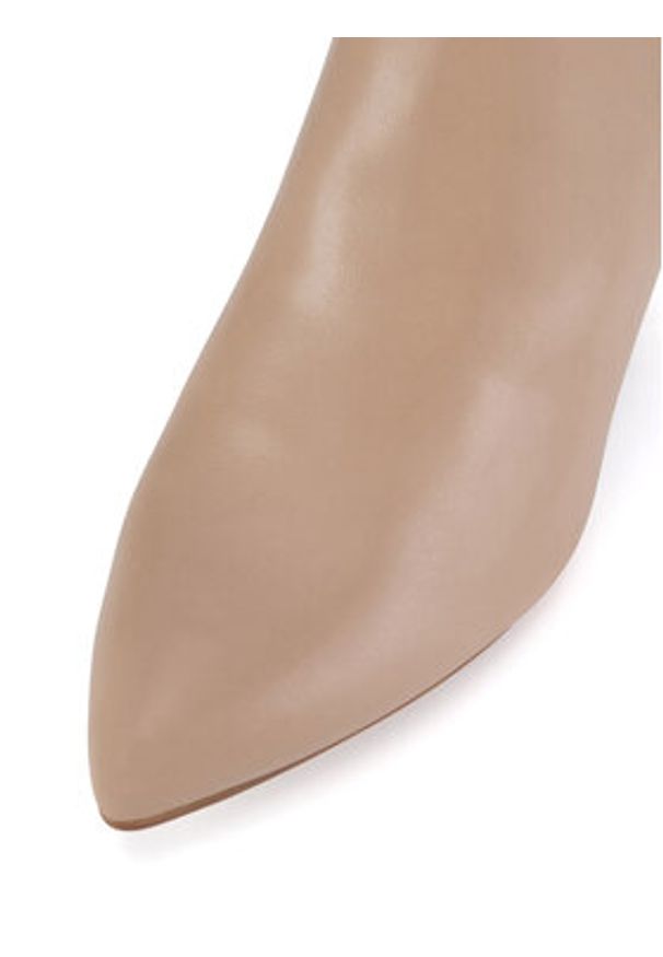 Jenny Fairy Kozaki HY316-5 Beżowy. Kolor: beżowy. Materiał: skóra