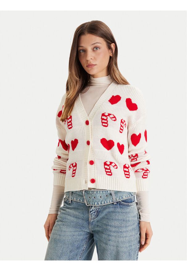 Vero Moda Kardigan Candy 10331353 Beżowy Regular Fit. Kolor: beżowy. Materiał: syntetyk