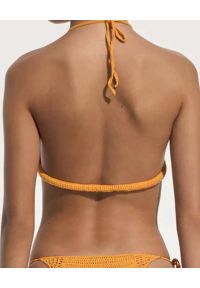 CULT GAIA - Pomarańczowy top od bikini Alivia. Kolor: pomarańczowy. Materiał: materiał. Wzór: aplikacja, kwiaty #4