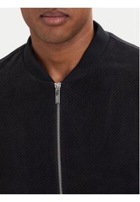 Karl Lagerfeld - KARL LAGERFELD Kurtka skórzana 555011 562411 Granatowy Regular Fit. Typ kołnierza: dekolt w karo. Kolor: niebieski. Materiał: skóra #4