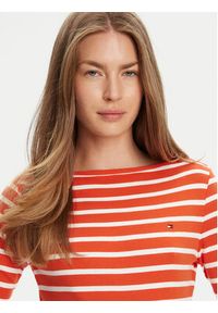 TOMMY HILFIGER - Tommy Hilfiger Bluzka New Cody WW0WW40589 Pomarańczowy Slim Fit. Kolor: pomarańczowy. Materiał: bawełna #4