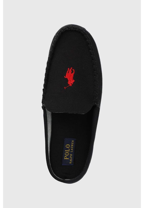 Polo Ralph Lauren mokasyny DALLINGTON MULE męskie kolor czarny. Kolor: czarny. Materiał: guma