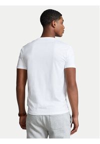 Polo Ralph Lauren T-Shirt 710671453008 Biały Slim Fit. Typ kołnierza: polo. Kolor: biały. Materiał: bawełna #5