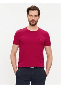 TOMMY HILFIGER - Tommy Hilfiger T-Shirt MW0MW10800 Czerwony Slim Fit. Kolor: czerwony. Materiał: bawełna