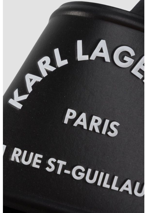 Karl Lagerfeld - KARL LAGERFELD Czarne klapki męskie KONDO Maison, Rozmiar 46. Kolor: czarny