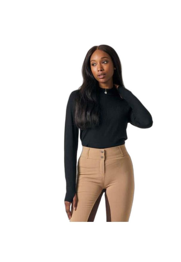 PS OF SWEDEN - Damska bielizna do jazdy konnej z długim rękawem 1/2 zipp PS of Sweden Erin Equi. Kolor: czarny. Długość rękawa: długi rękaw. Długość: długie