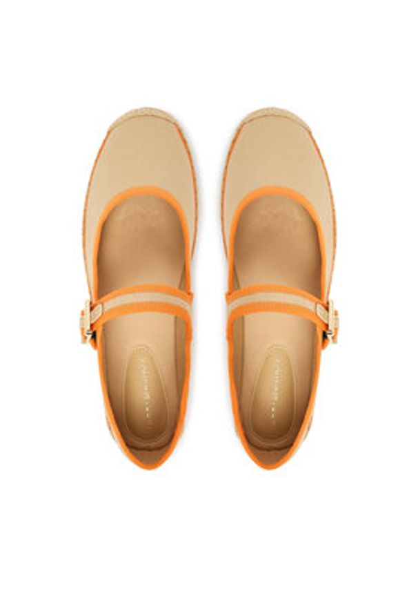 TOMMY HILFIGER - Tommy Hilfiger Espadryle Buckle Maryjane Espadrille FW0FW09239 Beżowy. Kolor: beżowy. Materiał: materiał
