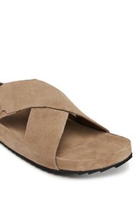 Pepe Jeans Klapki Corby Cross PMS90124 Beżowy. Kolor: beżowy. Materiał: zamsz, skóra #4