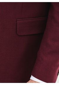 Pako Lorente - PAKO LORENTE – Marynarka garniturowa w kolorze bordowym. Okazja: na wesele, na co dzień, na ślub cywilny. Kolor: czerwony. Materiał: poliester, wiskoza, elastan. Wzór: gładki. Styl: casual #9