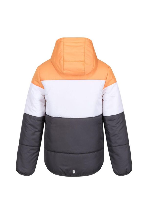 Regatta - Kurtka Dziecięca Lofthouse VII Terrain Print Padded Jacket. Kolor: biały, pomarańczowy, wielokolorowy. Wzór: nadruk