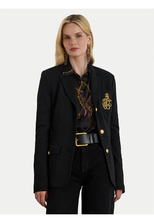 Lauren Ralph Lauren - LAUREN RALPH LAUREN Marynarka 200980022001 Czarny Slim Fit. Kolor: czarny. Materiał: bawełna