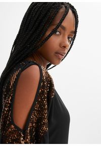 bonprix - Tunika z cekinami. Kolor: czarny #2