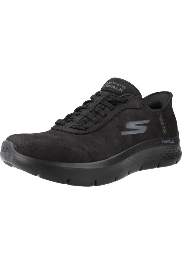 skechers - Buty SKECHERS GO WALK FLEX - MALI SLIP-INS Czarny. Okazja: na co dzień. Zapięcie: sznurówki. Kolor: czarny. Materiał: materiał. Szerokość cholewki: normalna. Sport: turystyka piesza