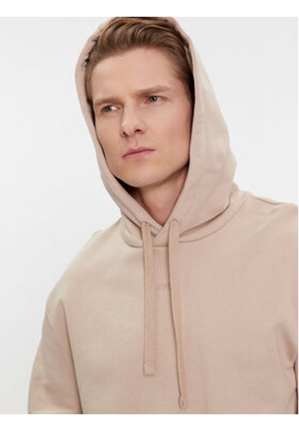 Hugo Bluza Dapo 50486478 Beżowy Relaxed Fit. Kolor: beżowy. Materiał: bawełna