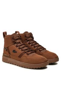 Lacoste Sneakersy 748SMA0040 Brązowy. Kolor: brązowy. Materiał: zamsz, skóra #6
