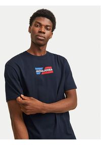 Jack & Jones T-Shirt Corp Graphic 12268415 Granatowy Regular Fit. Kolor: niebieski. Materiał: bawełna #7