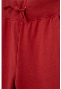 GAP Spodnie dziecięce kolor czerwony gładkie. Kolor: czerwony. Materiał: dzianina. Wzór: gładki #2