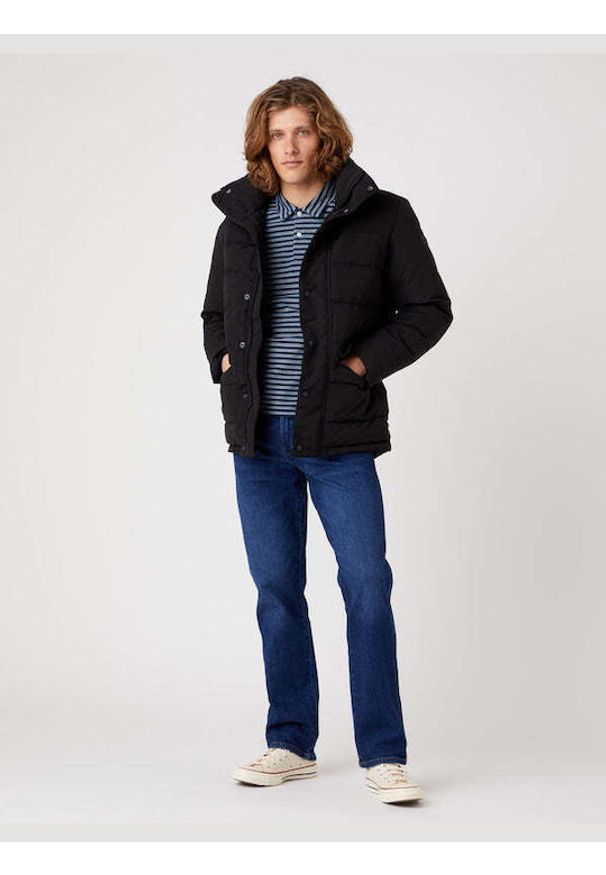 Wrangler - WRANGLER TEXAS MĘSKIE SPODNIE JEANSOWE DANCING WATER W121JX20C 112322670