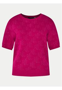 Lauren Ralph Lauren Sweter 200909156003 Różowy Regular Fit. Kolor: różowy. Materiał: wiskoza #5