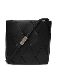 Calvin Klein Torebka Ck Woven Square Crossbody K60K612991 Czarny. Kolor: czarny. Materiał: skórzane