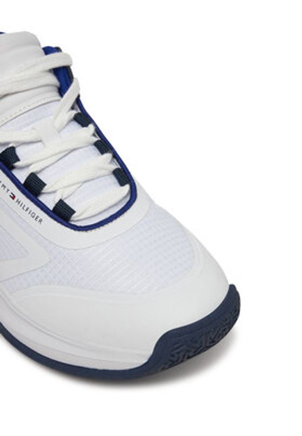 TOMMY HILFIGER - Tommy Hilfiger Sneakersy Low Cut Lace-Up T3B9-33884-1695 Biały. Kolor: biały. Materiał: materiał
