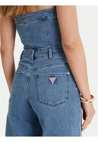 Guess Kombinezon W5BD1F D4LU0 Niebieski Regular Fit. Kolor: niebieski. Materiał: bawełna, jeans #3