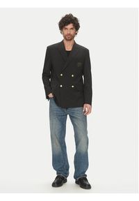 Karl Lagerfeld - KARL LAGERFELD Marynarka 155102 552037 Czarny Slim Fit. Typ kołnierza: dekolt w karo. Kolor: czarny #6