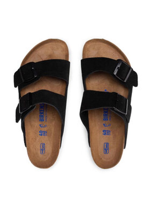 Birkenstock Klapki Arizona Bs 0951321 Czarny. Kolor: czarny. Materiał: welur, skóra