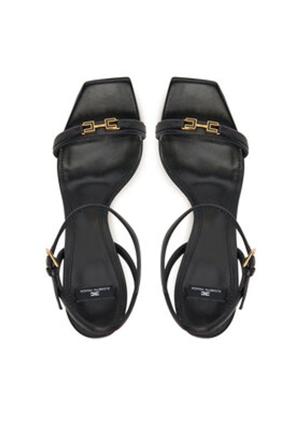 Elisabetta Franchi Sandały SA57L51E2 110 Czarny. Kolor: czarny. Materiał: skóra